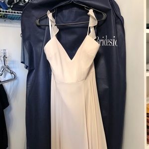 Brideside champagne bridesmaid dress